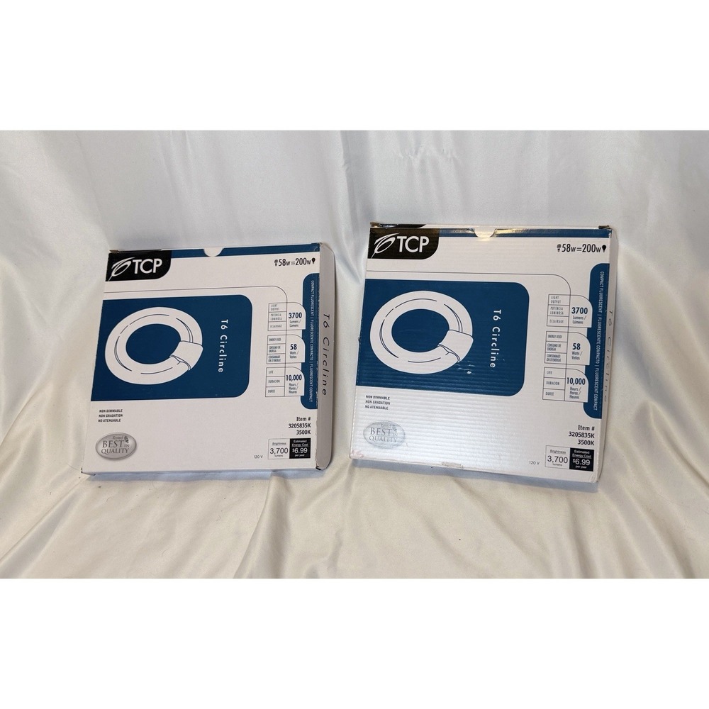 2 NIB TCP T6 Circline Lights Item# 3205835K 3700 Lumens 58 Watts